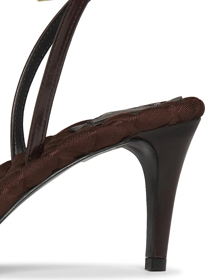 Women's Laura 75MM Faux Leather Sandals - Brown - Size 6 - Image 5