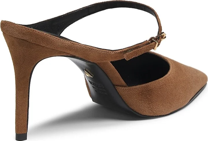Women's Laura 75MM Suede Mules - Dark Caramel - Size 6.5 - Image 3