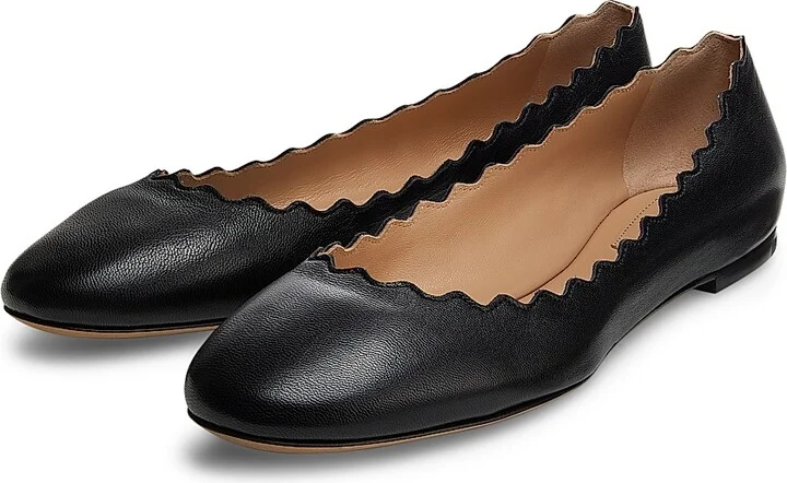 Women's Lauren Leather Ballet Flats - Black - Size 5 - Image 2