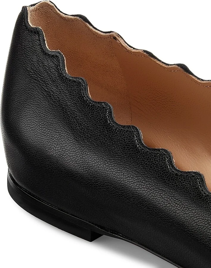 Women's Lauren Leather Ballet Flats - Black - Size 5 - Image 5