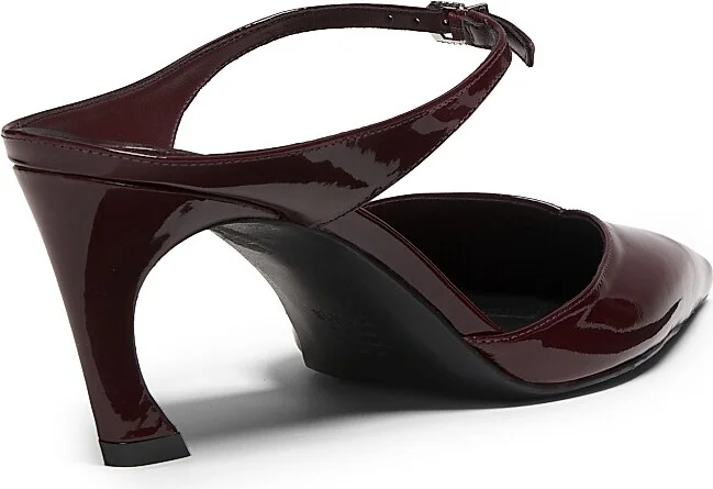 Women's Laurie 70MM Patent Leather Mules - Vino - Size 6.5 - Image 3