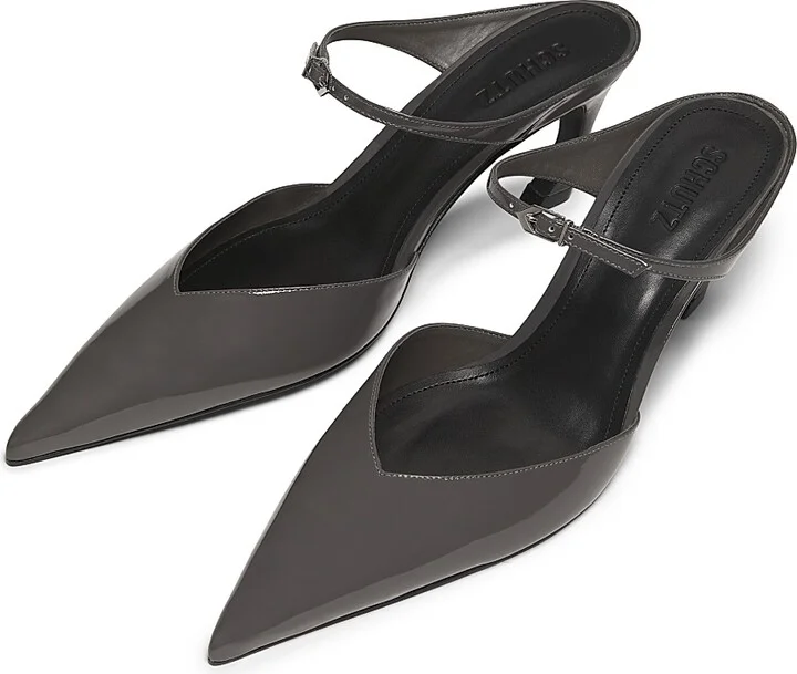 Women's Laurie 70MM Patent Leather Mules - Vino - Size 6.5 - Image 9