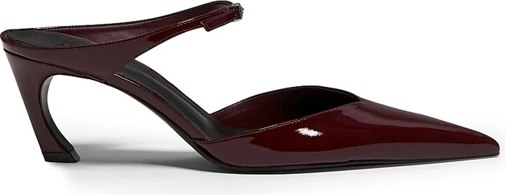 Women's Laurie 70MM Patent Leather Mules - Vino - Size 6.5