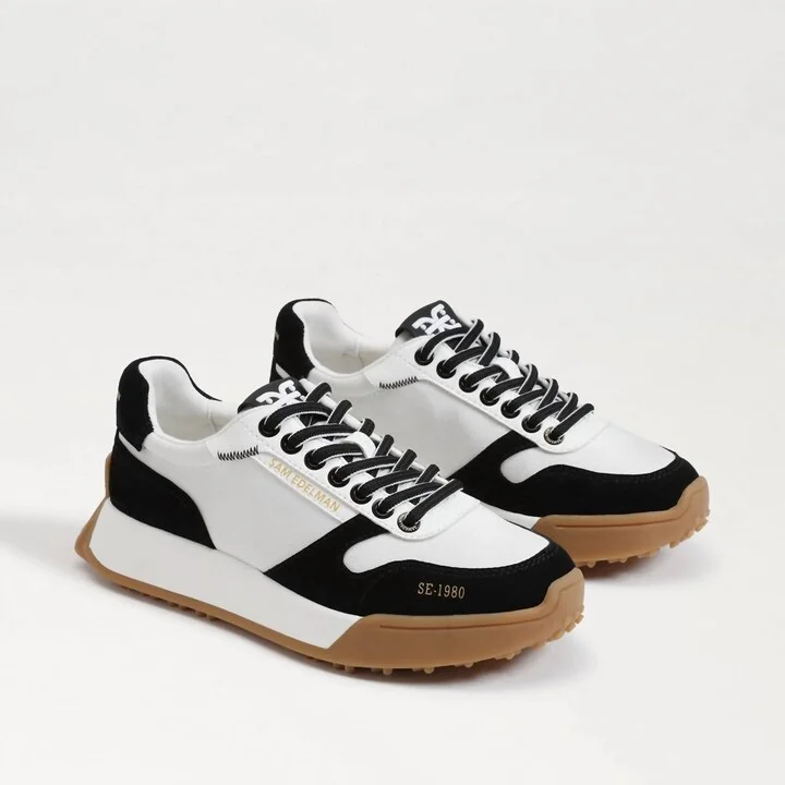 Women's Layla Suede Sneaker In Black & White