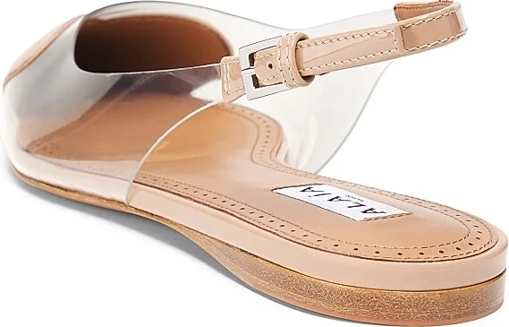 Women's Le Coeur Leather Slingback Flats - Chair - Size 6 - Image 3
