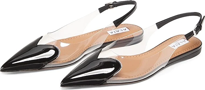Women's Le Coeur Leather Slingback Flats - Chair - Size 6 - Image 7