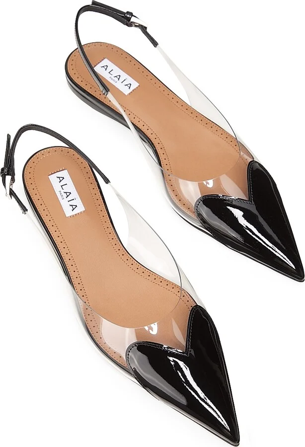 Women's Le Coeur Leather Slingback Flats - Chair - Size 6 - Image 9