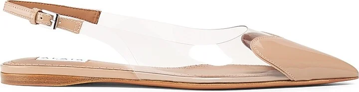 Women's Le Coeur Leather Slingback Flats - Chair - Size 6