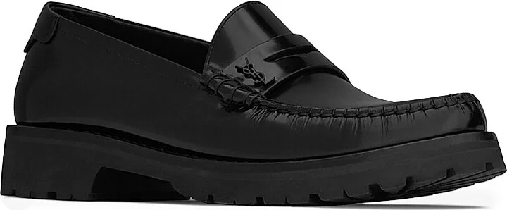 Women's Le Loafers Monogram Penny Slippers in Smooth Leather - Nero - Size 5.5 - Image 2
