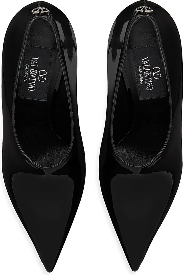 Women's Le Salon 105MM Patent Leather Pumps - Black - Size 7 - Image 4