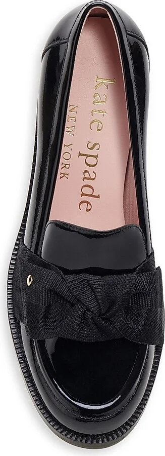 Women's Leandra 89MM Leather Block-Heel Loafers - Black - Size 7 - Image 4
