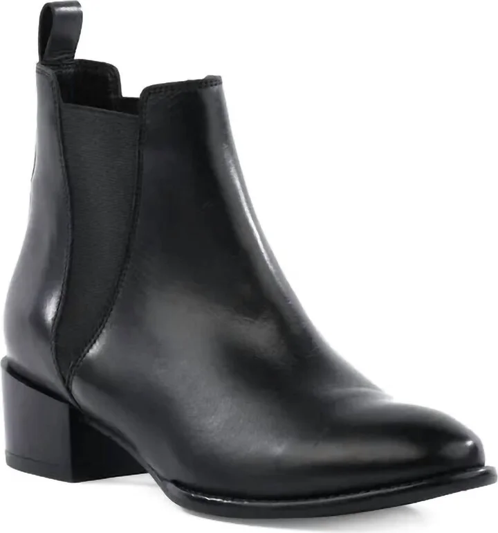 Women's Leap Of Faith Leather Booties In Black