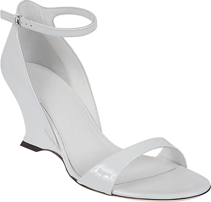 Women's Leather Adjustable Wedge Sandals - Image 2
