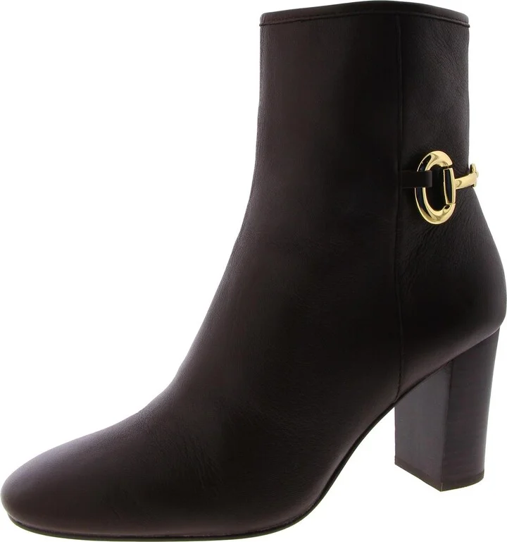 Womens Leather Ankle Booties