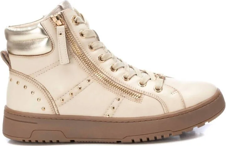 Women's Leather Ankle Booties In Ice