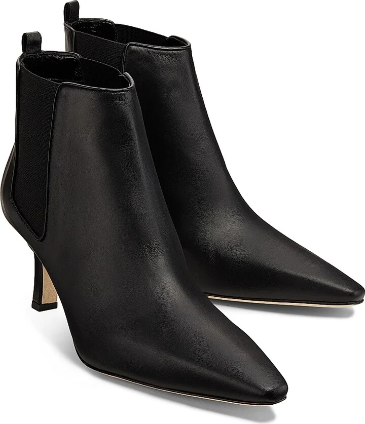 Women's Leather Ankle Boots - Black - Size 11.5 - Image 2