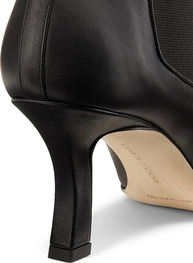 Women's Leather Ankle Boots - Black - Size 11.5 - Image 5