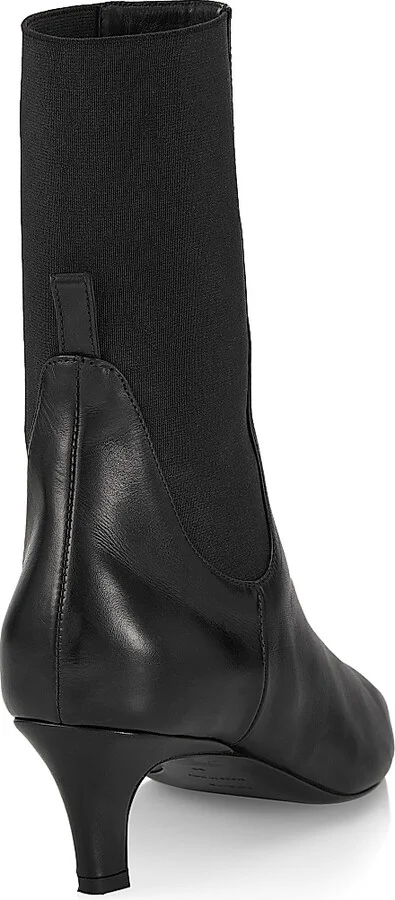 Women's Leather Ankle Boots - Black - Size 5 - Image 3