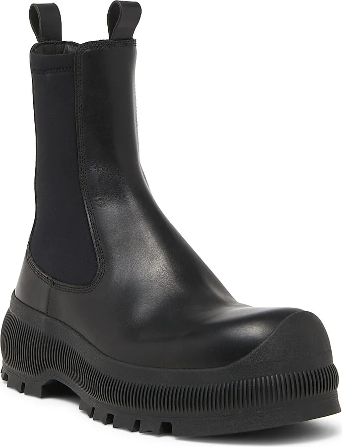 Women's Leather Ankle Boots - Black - Size 7 - Image 2
