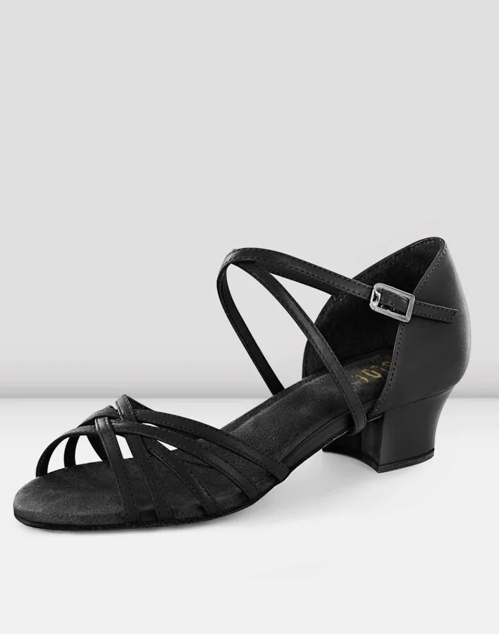 Women's Leather Annabella Latin Practice Shoe In Black