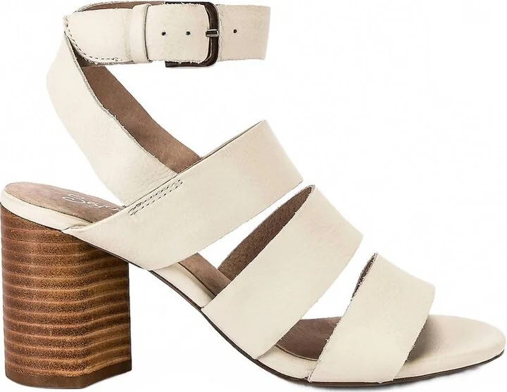 Women's Leather Antiques Sandals In Off White