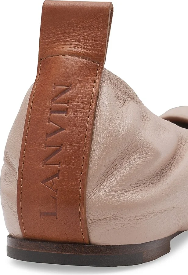 Women's Leather Ballerina Flats - Black - Size 4 - Image 10