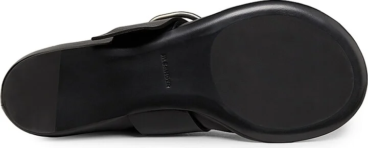 Women's Leather Ballerina Flats - Black - Size 8 - Image 6