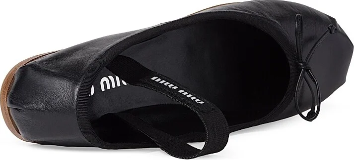 Women's Leather Ballerinas - Black - Size 4 - Image 3