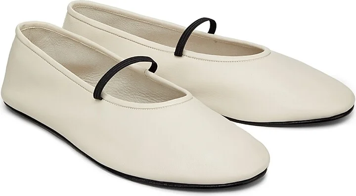 Women's Leather Ballet Flats - Black - Size 5.5 - Image 5