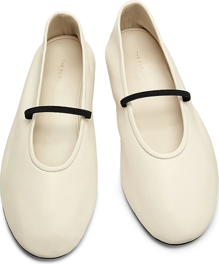 Women's Leather Ballet Flats - Black - Size 5.5 - Image 7