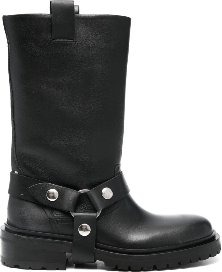 Women's Leather Biker Boots