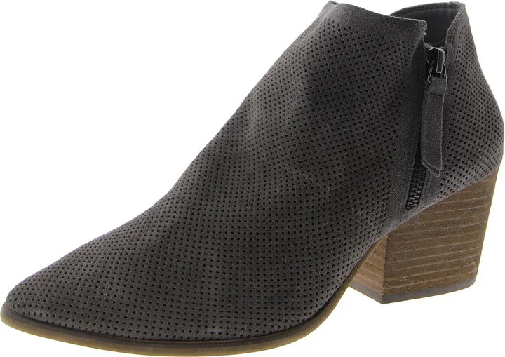 Womens Leather Block Heel Shooties