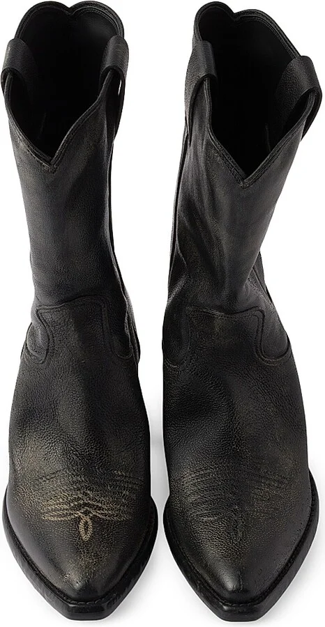 Women's Leather Boots - Beige Khaki - Size 9 - Image 6