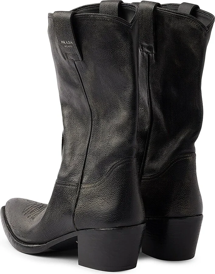 Women's Leather Boots - Beige Khaki - Size 9 - Image 7