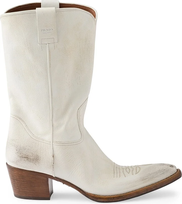 Women's Leather Boots - Beige Khaki - Size 9
