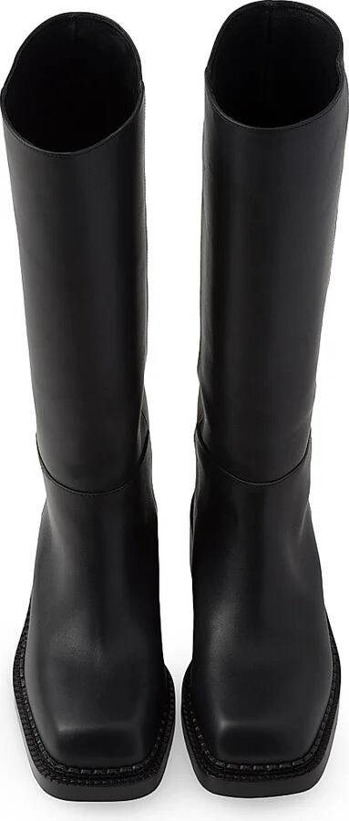 Women's Leather Boots - Black - Size 7 - Image 2