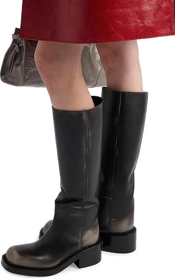 Women's Leather Boots - Black - Size 7 - Image 2