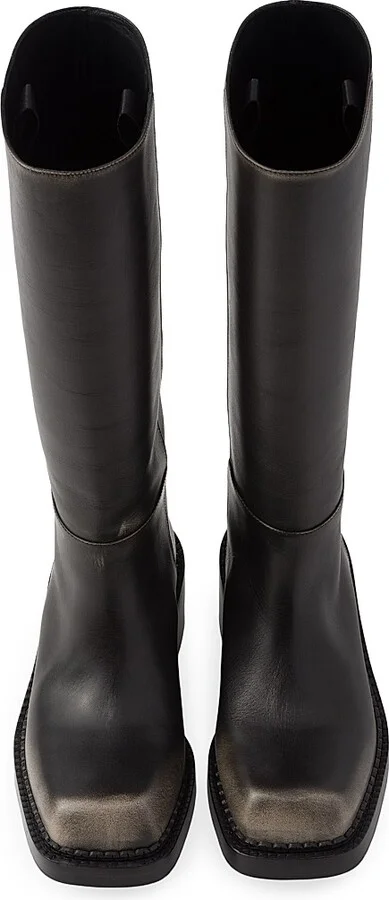 Women's Leather Boots - Black - Size 7 - Image 3