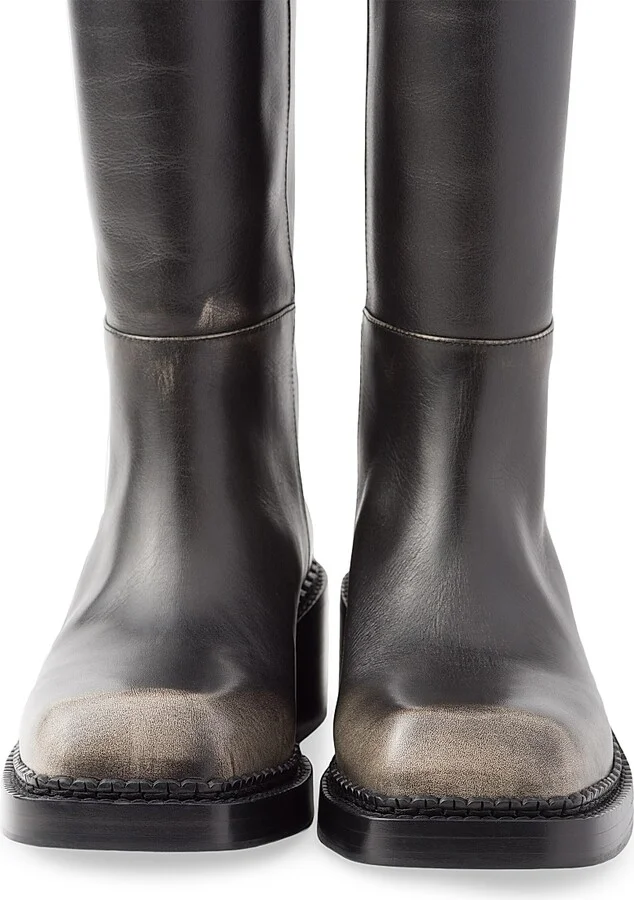 Women's Leather Boots - Black - Size 7 - Image 5