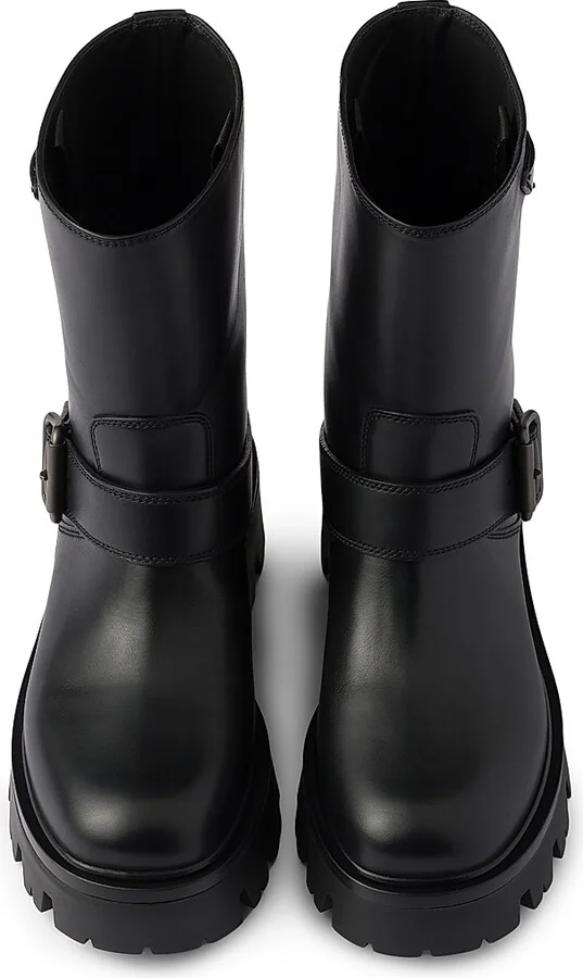 Women's Leather Boots - Black - Size 7 - Image 2