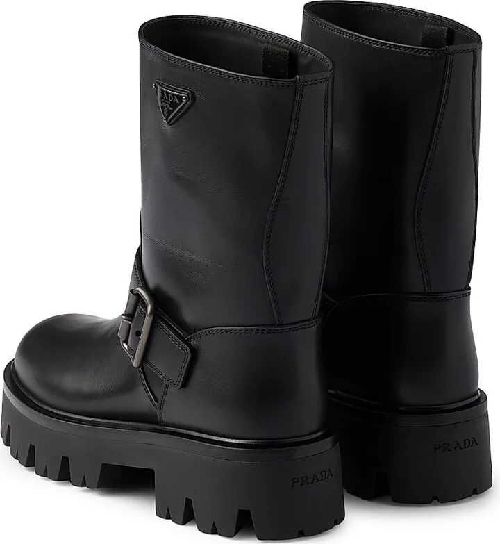 Women's Leather Boots - Black - Size 7 - Image 3