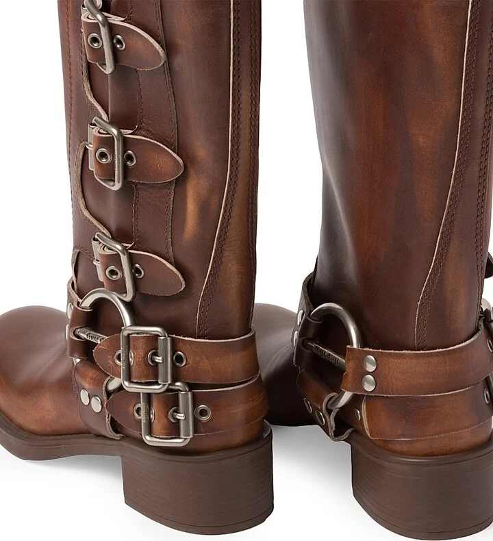 Women's Leather Boots - Brown - Size 6 - Image 3