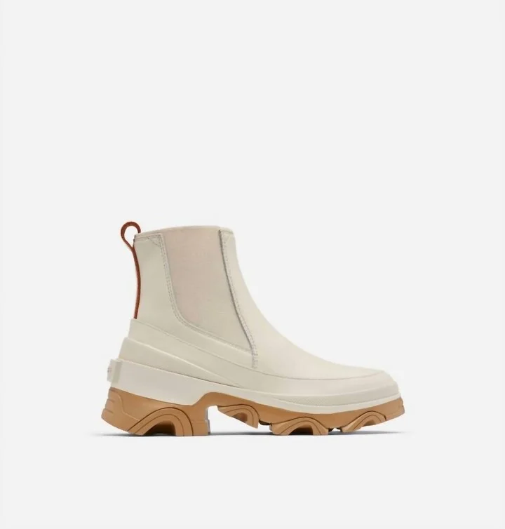Women's Leather Brext Chelsea Boots In Natural, Sea Salt