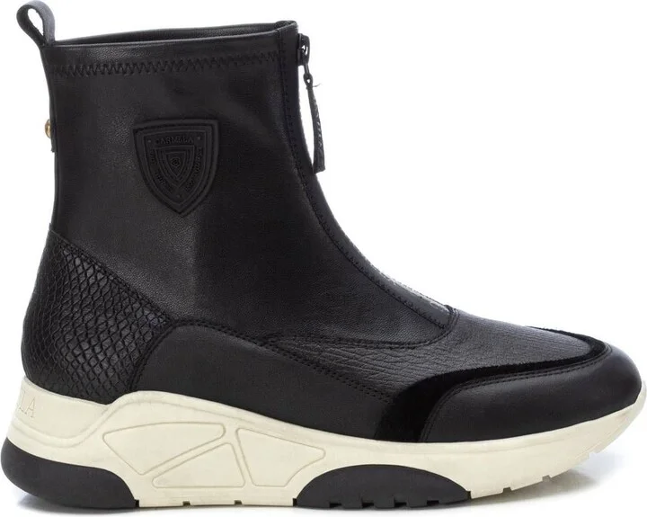 Women's Leather Casual Booties Carmela By XTI
