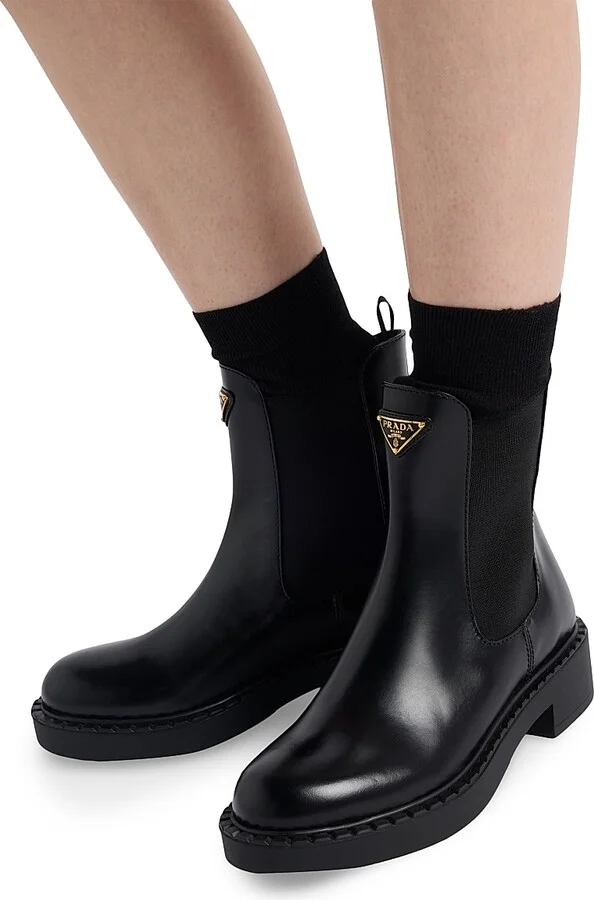 Women's Leather Chelsea Boots - Black - Size 6 - Image 2