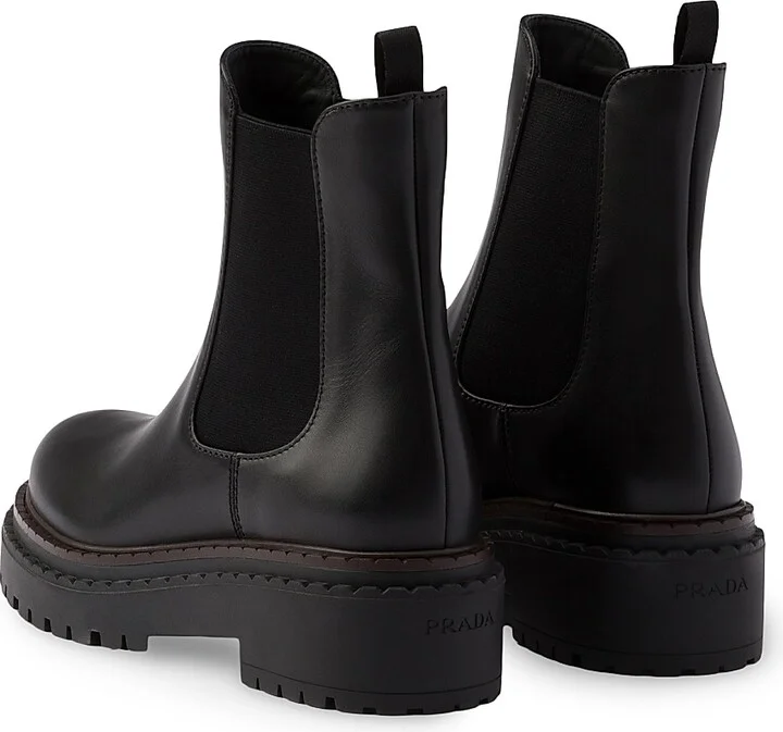 Women's Leather Chelsea Boots - Black - Size 6 - Image 4