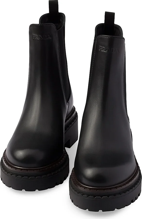 Women's Leather Chelsea Boots - Black - Size 6 - Image 5