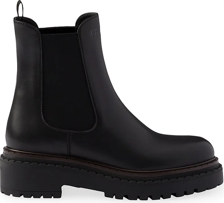 Women's Leather Chelsea Boots - Black - Size 6