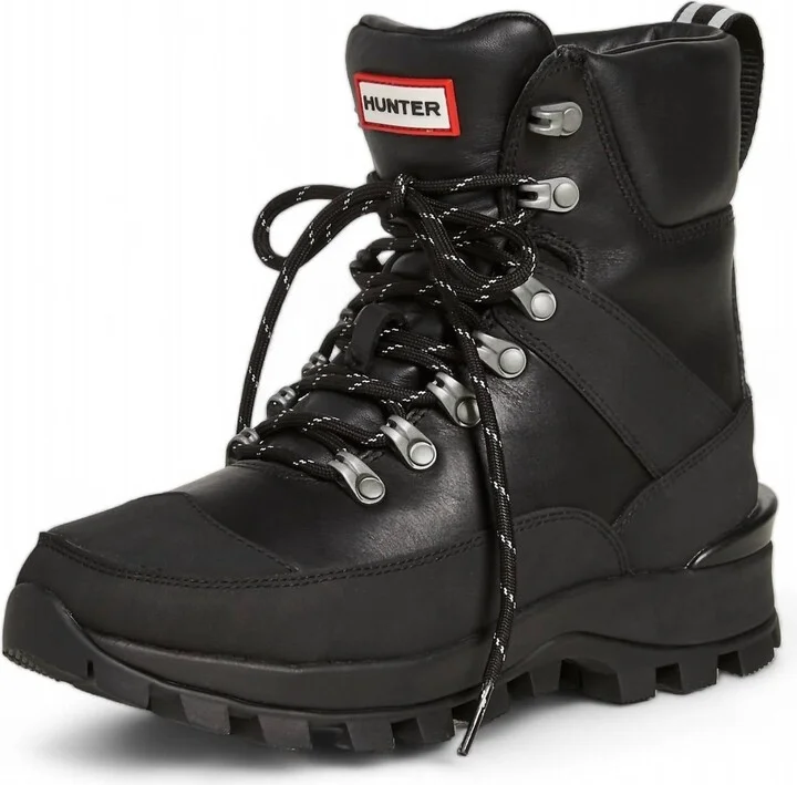 Women's Leather Commando Boot In Black