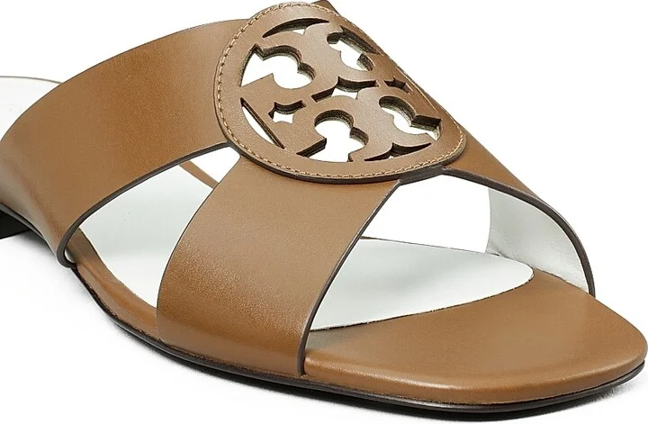 Women's Leather Criss Cross Sandals - Almond Oats - Size 10 - Image 4